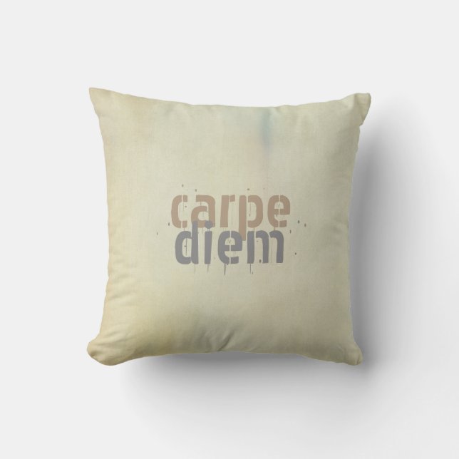 carpe diem kussen shabby chic decor (Voorkant)