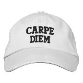 Carpe Diem (Latijn) "Seize the Day" Geborduurde Pet (Voorkant)