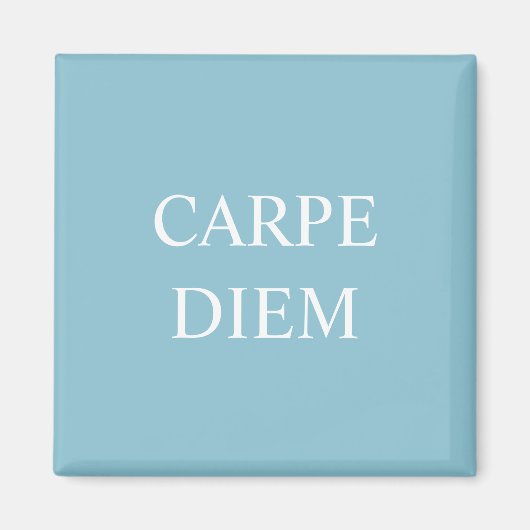 Carpe Diem Latijnse Citaat Magnet - Turquoise (Voorkant)