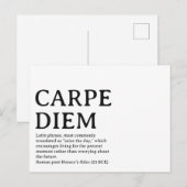 Carpe Diem Latijnse quote Briefkaart (Voorkant / Achterkant)