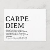 Carpe Diem Latijnse quote Briefkaart (Voorkant)