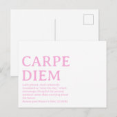 Carpe Diem Latijnse quote Briefkaart (Voorkant / Achterkant)