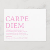 Carpe Diem Latijnse quote Briefkaart (Voorkant)