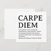 Carpe Diem Latijnse quote Feestdagenkaart (Voorkant / Achterkant)