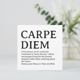 Carpe Diem Latijnse quote Feestdagenkaart