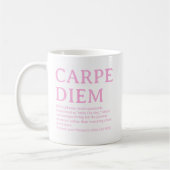 Carpe Diem Latijnse quote Koffiemok (Links)