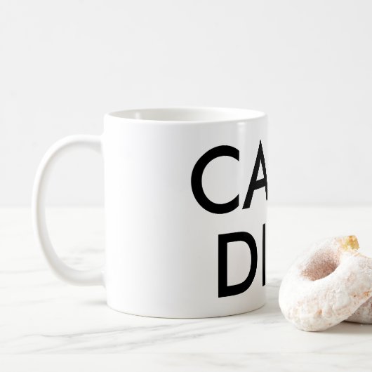 Carpe Diem Latijnse quote Koffiemok (Met donut)