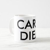 Carpe Diem Latijnse quote Koffiemok (Voorkant links)
