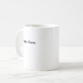 Carpe Diem Latijnse quote Koffiemok (Voorkant links)