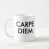 Carpe Diem Latijnse quote Koffiemok (Links)