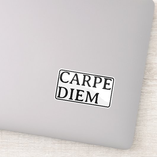 Carpe Diem Latijnse quote sticker (Detail)