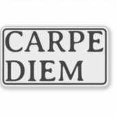 Carpe Diem Latijnse quote sticker (Voorkant)