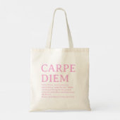 Carpe Diem Latijnse quote Tote Bag (Achterkant)