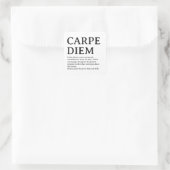 Carpe Diem Latijnse quote Vierkante Sticker (Tas)