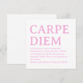 Carpe Diem latin quote Feestdagenkaart (Voorkant / Achterkant)