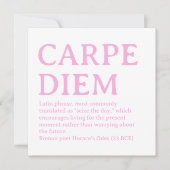 Carpe Diem latin quote Feestdagenkaart (Voorkant)