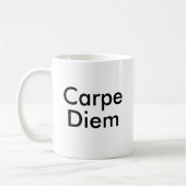 Carpe Diem latin quote Koffiemok (Links)