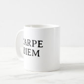 Carpe Diem latin quote Koffiemok (Voorkant links)
