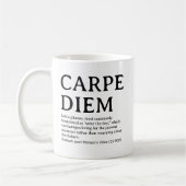 Carpe Diem latin quote Koffiemok (Links)