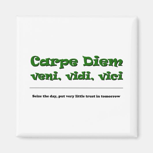 Carpe Diem Magneet (Voorkant)
