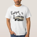 Carpe diem met Citroën CX - pas het aan! T-shirt<br><div class="desc">Klik op de aanpassingsknoop en u zult 19 verschillende auto's op lagen vinden. Nu wordt de zwarte autolaag gepubliceerd en zijn anderen verborgen. Verberg alleen een actieve kleurenlaag door op het kleine oogsymbool te klikken en kleur te publiceren die u op een T-shirt wilt afdrukken. Wat zou Horace in de...</div>