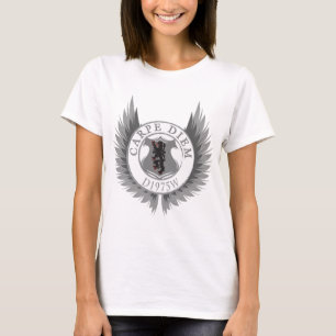 Carpe Diem met Crest, Wings & Lyon T-shirt