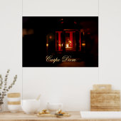  Carpe Diem met glanzend kaarslicht Poster (Keuken)