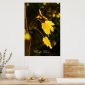  Carpe Diem met kleurrijke bladPoste Poster (Keuken)