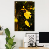  Carpe Diem met kleurrijke bladPoste Poster (Thuiskantoor)