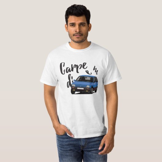 Carpe Diem met Seat Ibiza SXi - kies uw kleur T-shirt (Voorkant volledig)