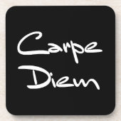 CARPE DIEM Moderne Cool Text Bier Onderzetter (Voorkant)