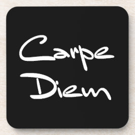 CARPE DIEM Moderne Cool Text Bier Onderzetter