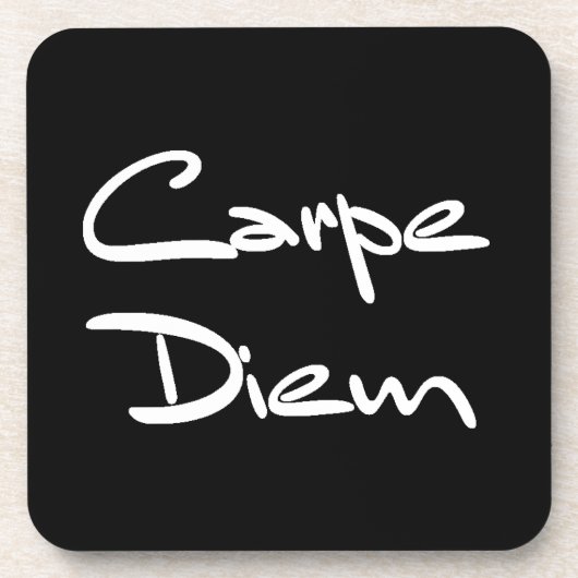 CARPE DIEM Moderne Cool Text Bier Onderzetter (Voorkant)