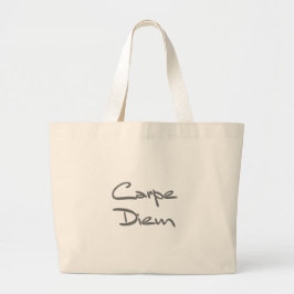 CARPE DIEM Moderne Cool Text Grote Tote Bag
