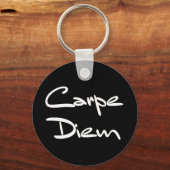 CARPE DIEM Moderne Cool Text Sleutelhanger (Voorkant)