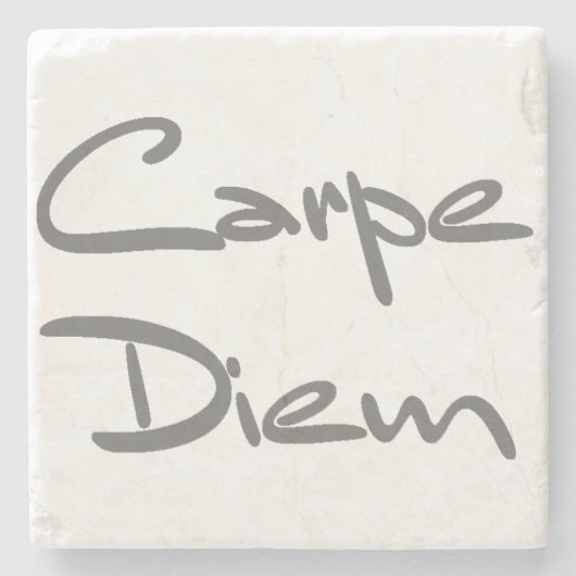 CARPE DIEM Moderne Cool Text Stenen Onderzetter (Voorkant)