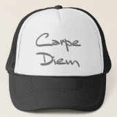 CARPE DIEM Moderne Cool Text Trucker Pet (Voorkant)
