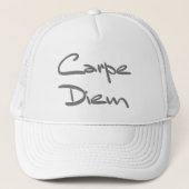 CARPE DIEM Moderne Cool Text Trucker Pet (Voorkant)