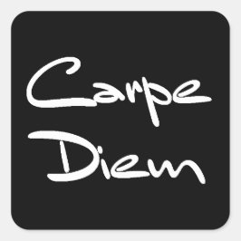 CARPE DIEM Moderne Cool Text Vierkante Sticker