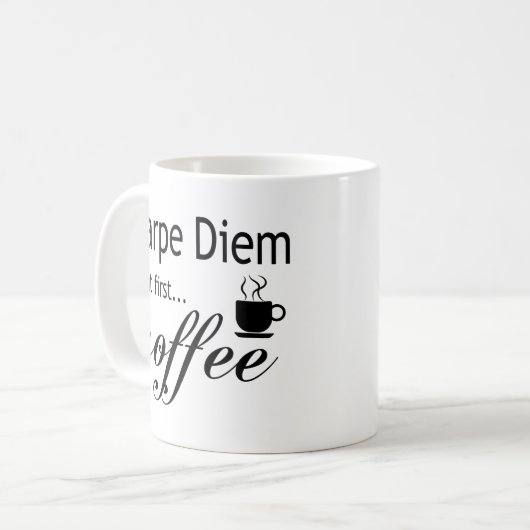 Carpe Diem Mok (Voorkant links)