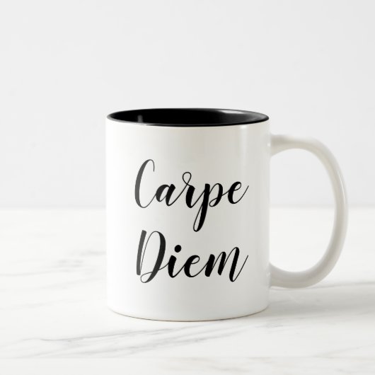 Carpe Diem | Mok Slogan Quote stimuleren (Rechts)