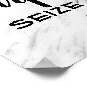 Carpe Diem Motivatie Quote Gezegde Modern Marble Poster (Hoek)