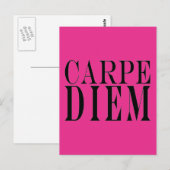Carpe Diem neemt de Dag Latijnse Geluk van het Cit Briefkaart (Voorkant / Achterkant)