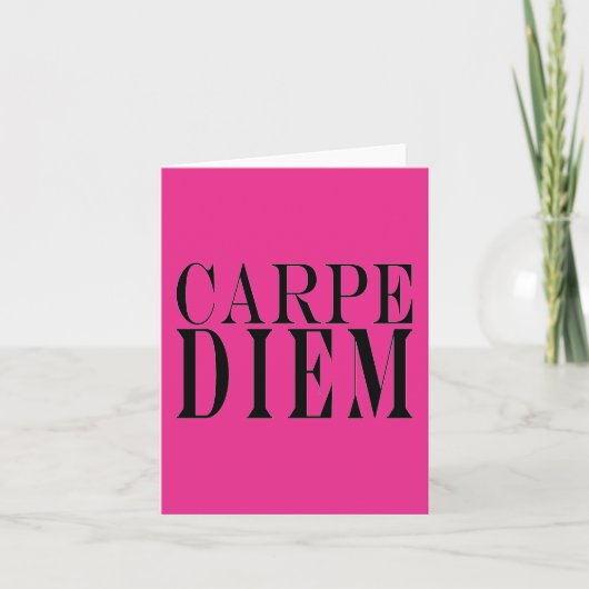 Carpe Diem neemt de Dag Latijnse Geluk van het Cit Kaart (Voorkant)
