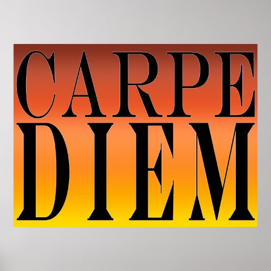 Carpe Diem neemt de Dag Latijnse Geluk van het Cit Poster (Voorkant)
