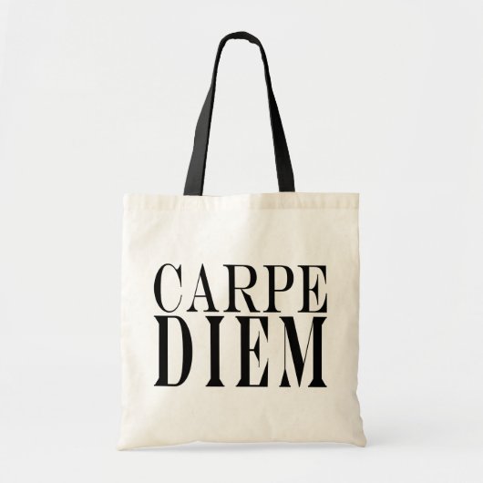 Carpe Diem neemt de Dag Latijnse Geluk van het Cit Tote Bag (Voorkant)