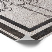 Carpe Diem Oud Romeins Skelet Mozaïek Poster (Hoek)