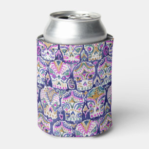 Carpe Diem Paars Boho Sugar Skull Blikjeskoeler