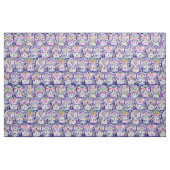 Carpe Diem Paars Boho Waterverf Sugar Skull Stof (Fat Quarter)