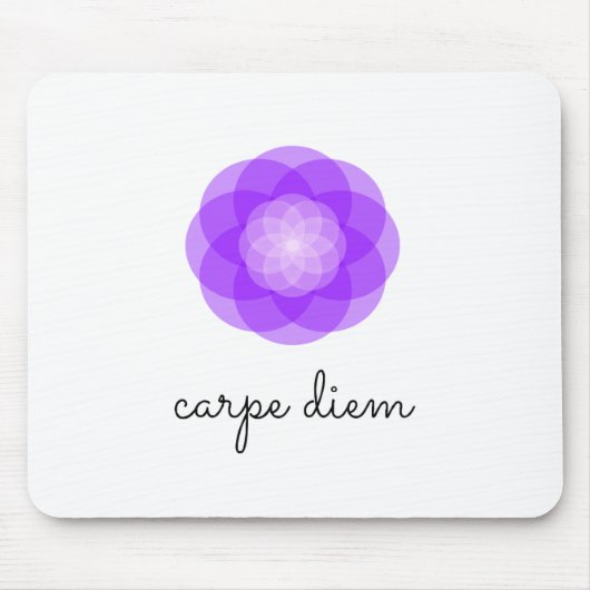 Carpe Diem paars flower Muismat (Voorkant)